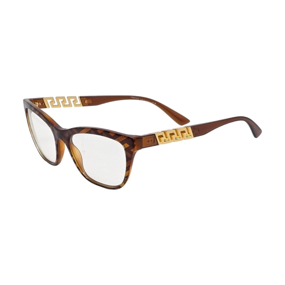 VERSACE Tortoise Shell Sunglasses with Gold Accents VERSACE FRAME